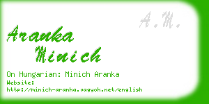 aranka minich business card